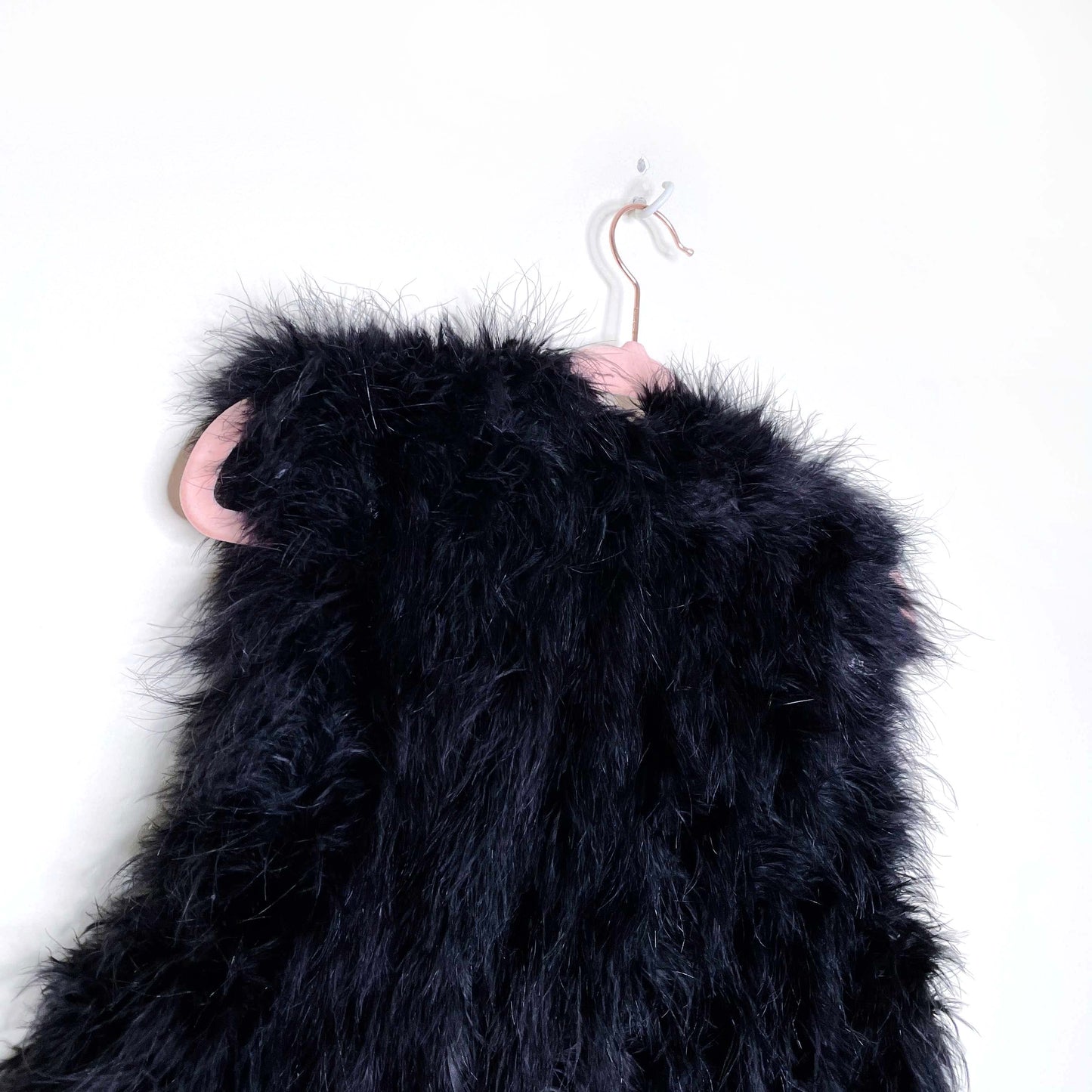 club monaco black violet feather vest - size xs