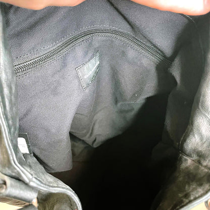 nwt club monaco black leather adriana hobo bag