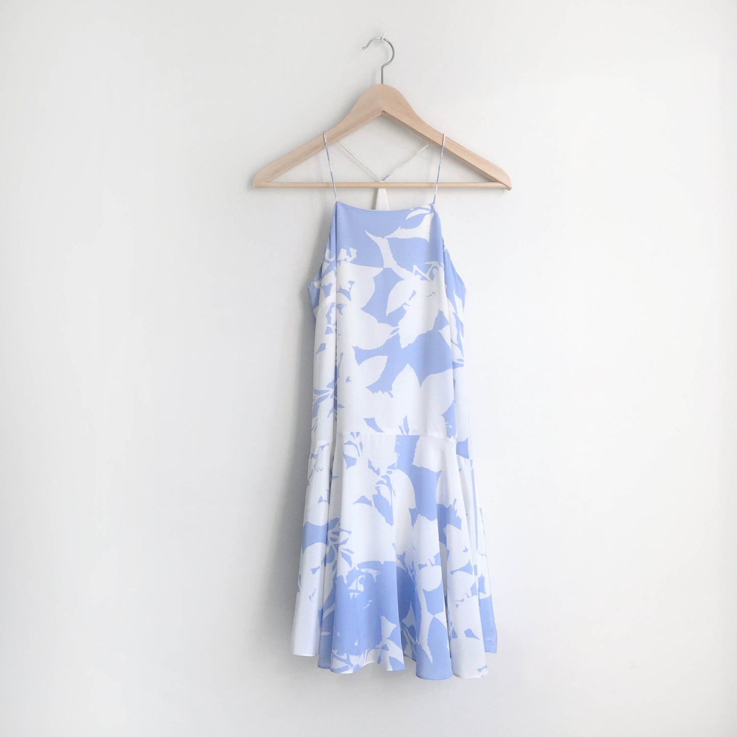Club Monaco silk floral peplum hem dress - size 00