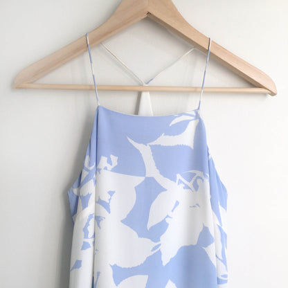 Club Monaco silk floral peplum hem dress - size 00