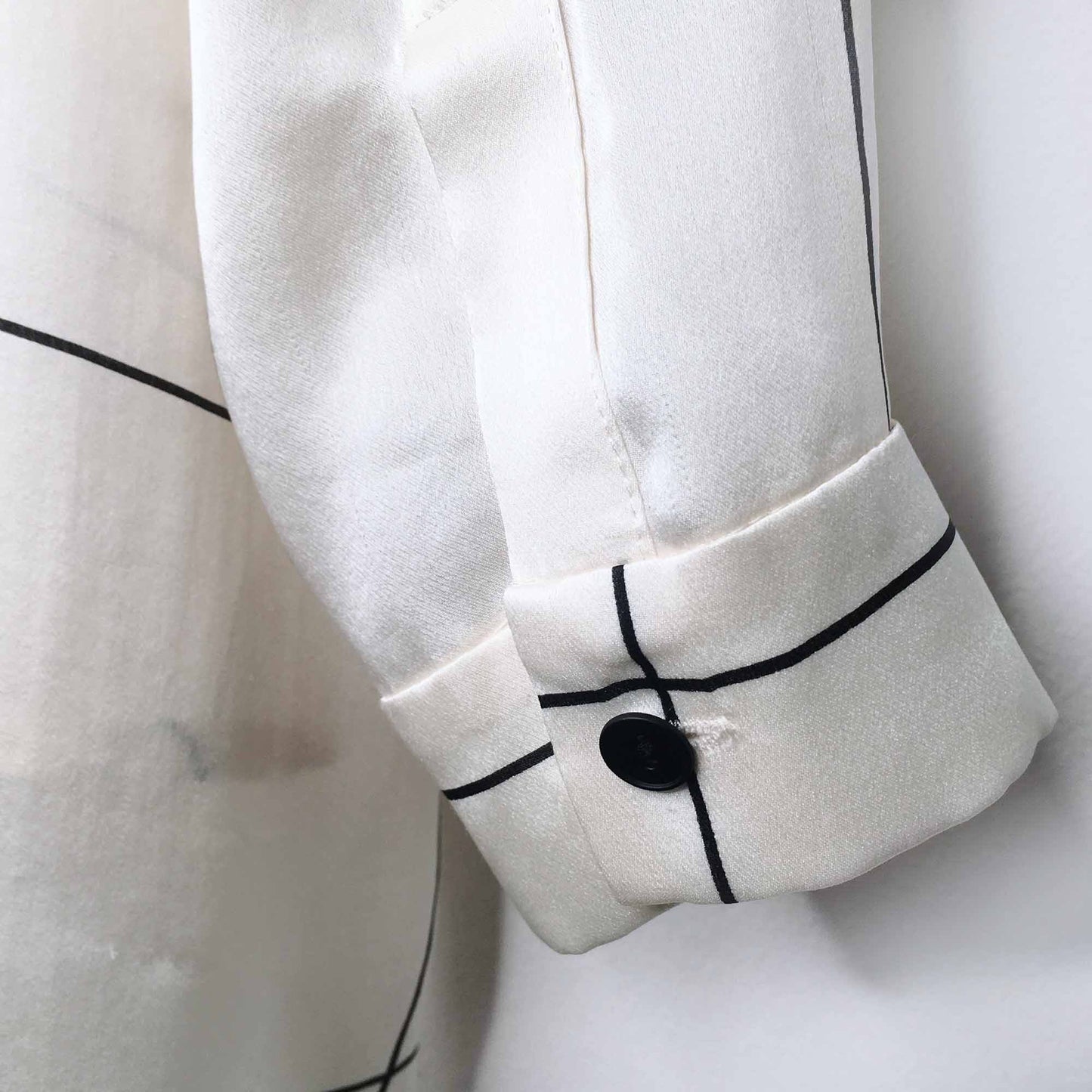 Club Monaco satin silk crosshatch button down shirt - size Small