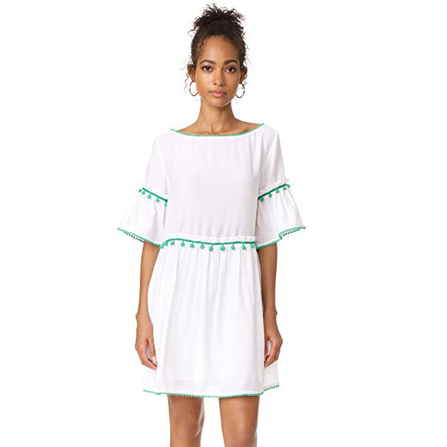 Club Monaco Aoiffe Pom Pom Dress - size xs