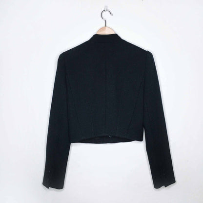 Club Monaco cropped collarless jacket - size 4