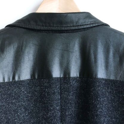 Club Monaco wool blazer with faux leather - size 2