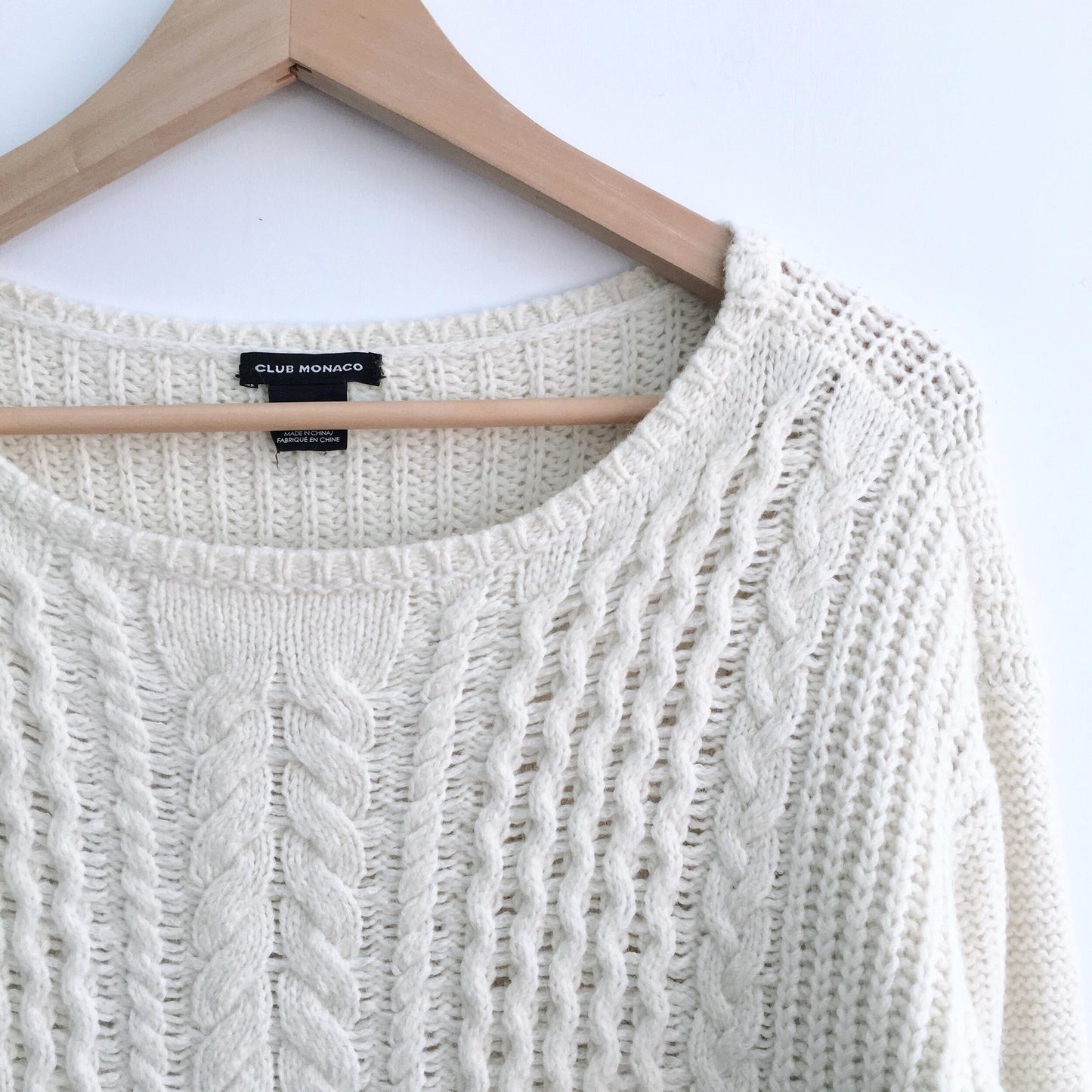 Club Monaco cable-knit sweater - size Small