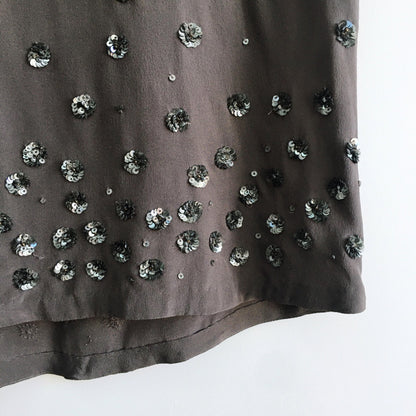 Club Monaco Silk Sequin Daria Tee - size xs