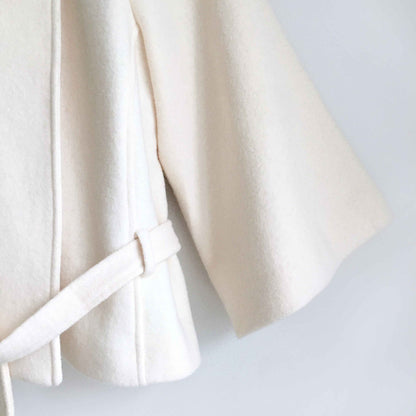 Club Monaco cropped wool belted cape jacket - size Medium