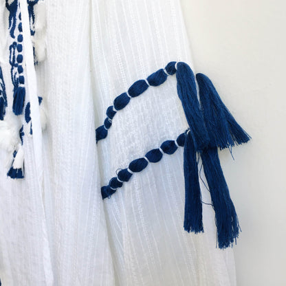 club monaco atashia boho tassel top - size xs