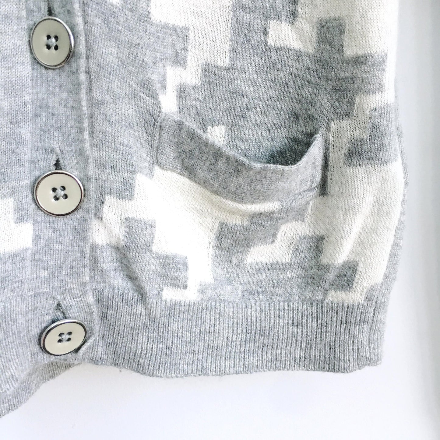 Club Monaco Cashmere-blend Houndstooth Cardigan - size xs
