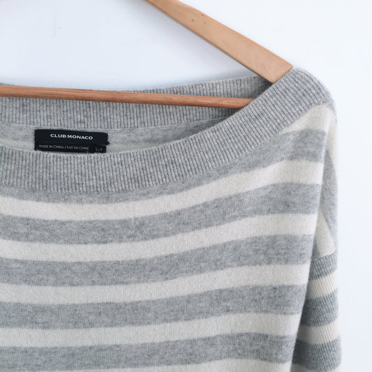 Club Monaco Boatneck Cashmere Sweater - size Small