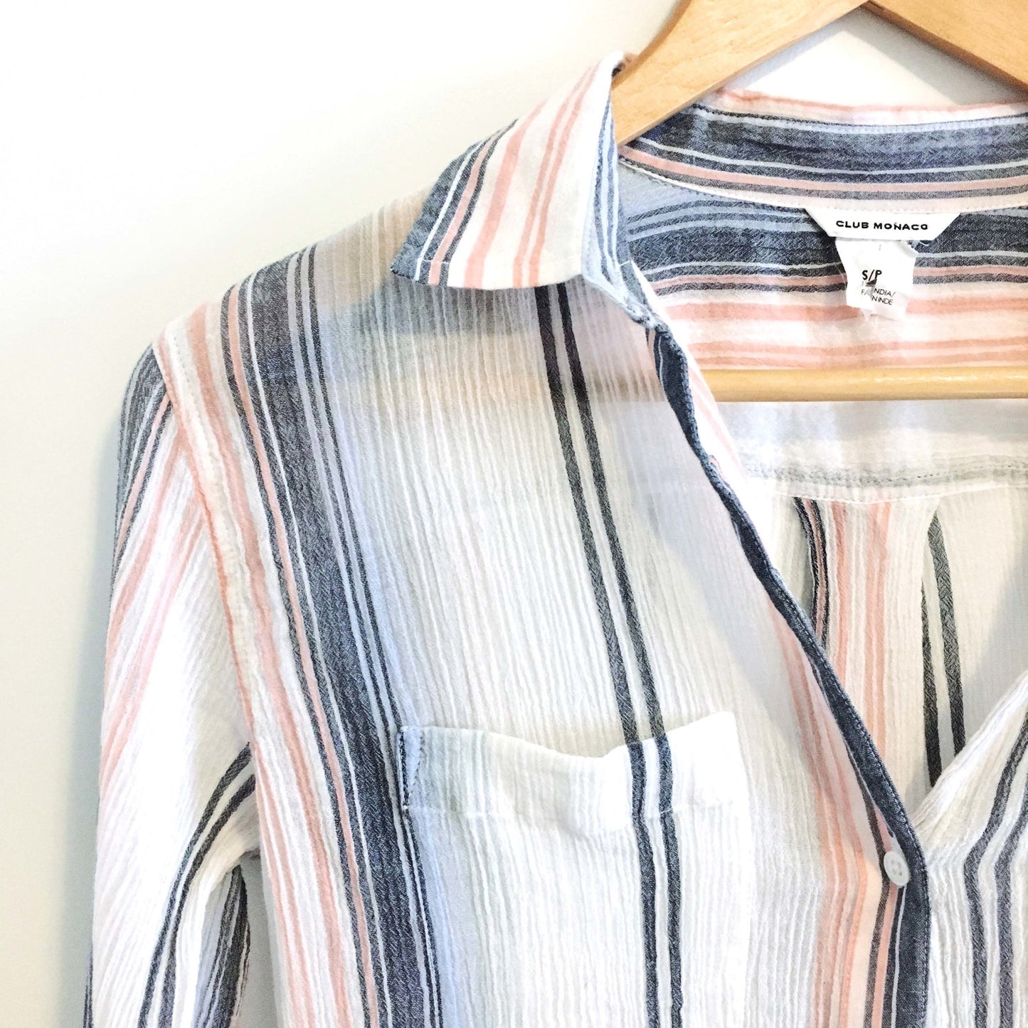 Club Monaco Striped Summer Shirt - size Small