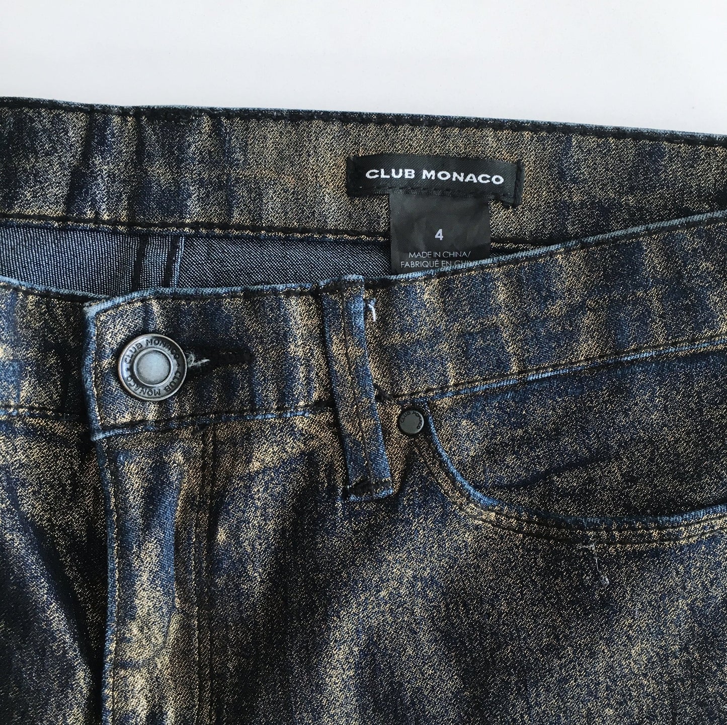 Club Monaco Gold Denim - size 4
