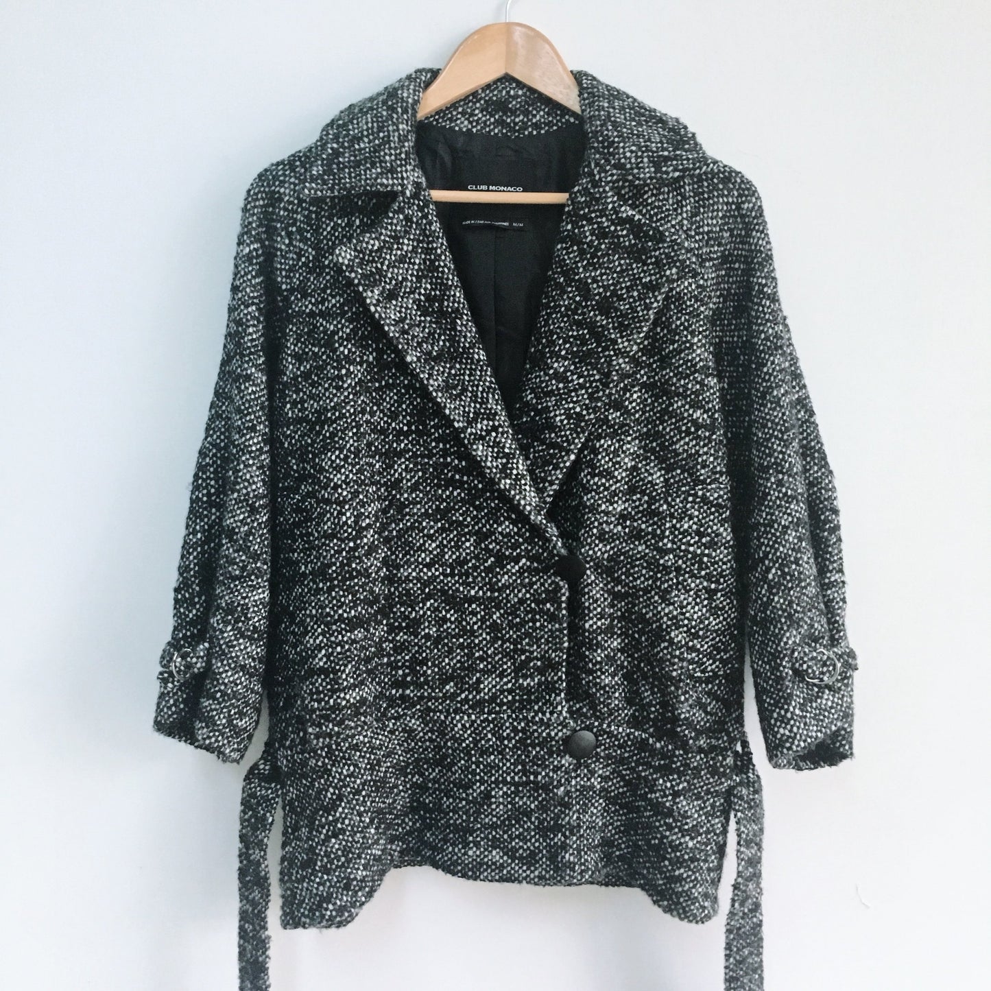 Club Monaco Wool Jacket with Tie Belt - Size Medium