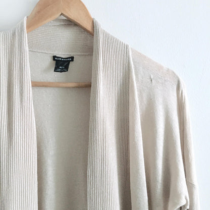 Club Monaco linen open drawstring cardigan - size Medium