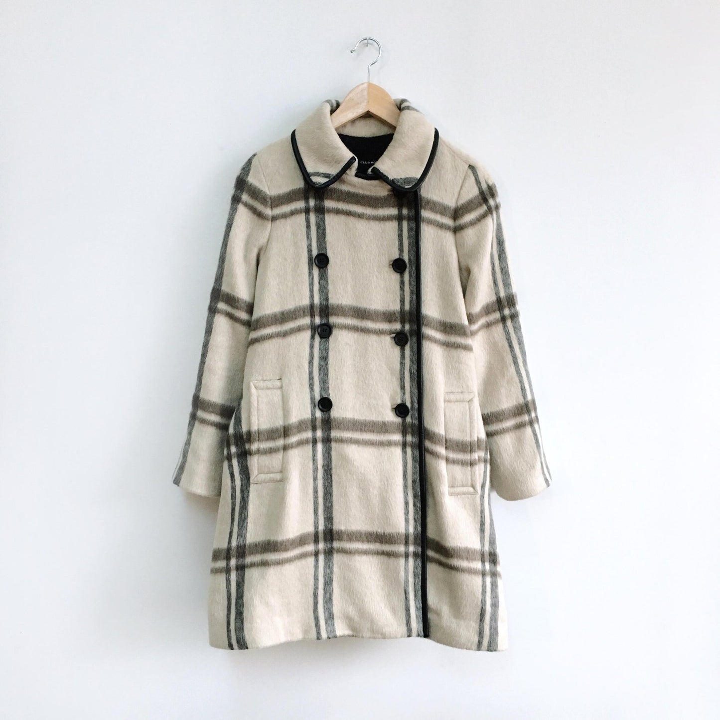 Club Monaco Wool-blend Plaid Jacket - size Small