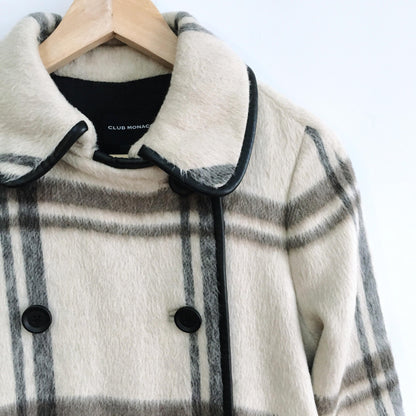 Club Monaco Wool-blend Plaid Jacket - size Small