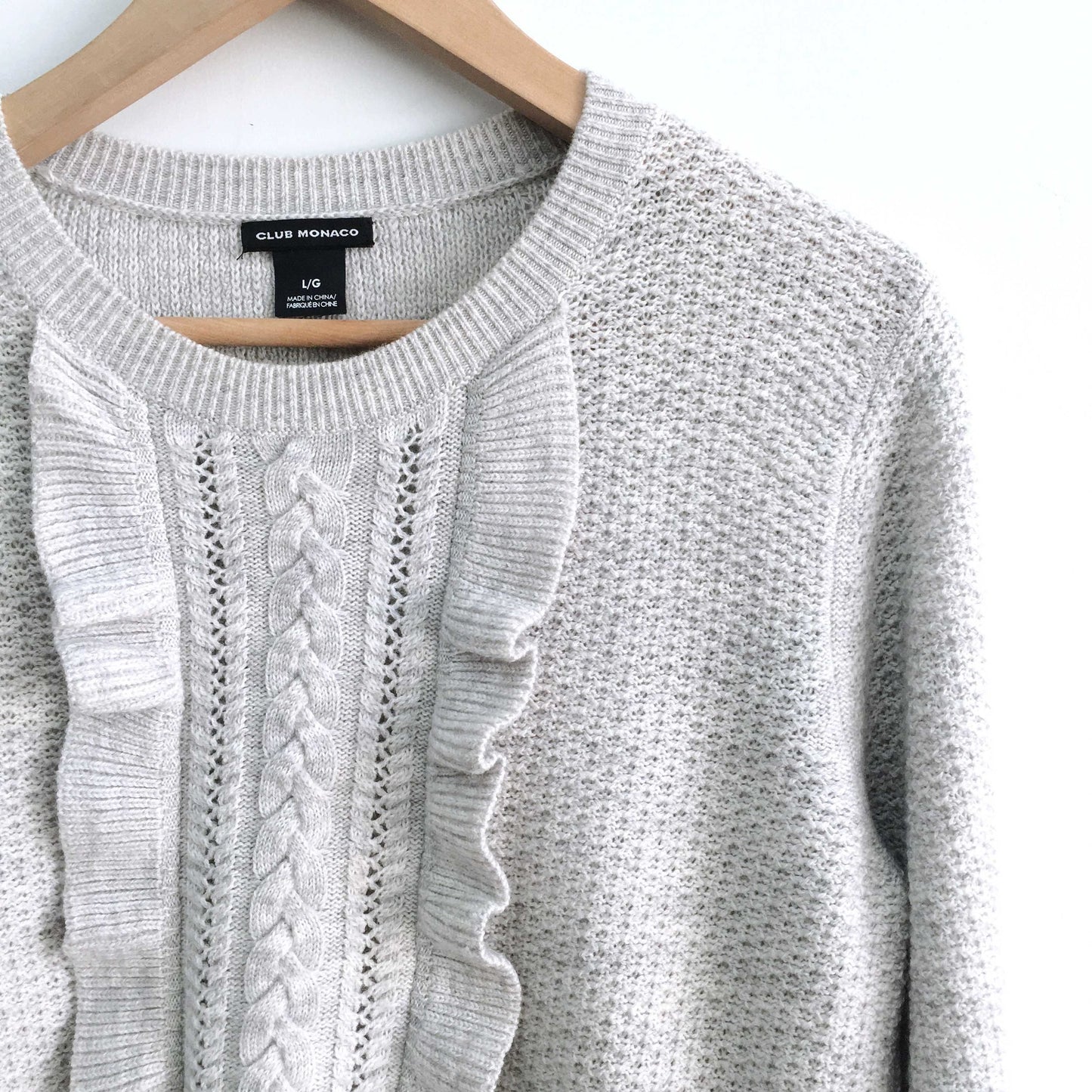 Club Monaco Ruffle Sweater - size Large