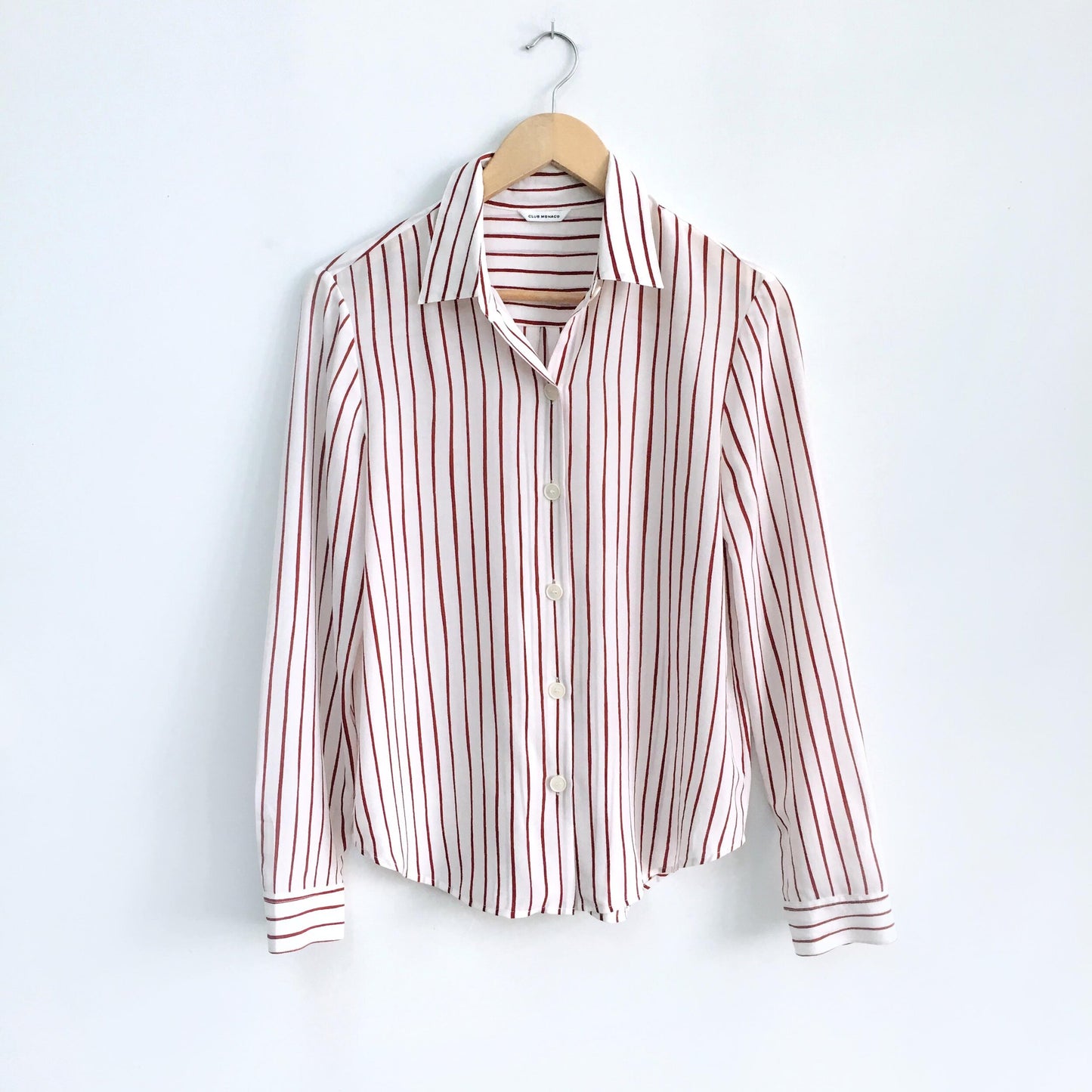 Club Monaco red paint stripe Blouse - size Medium