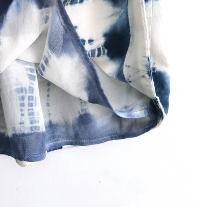 club monaco silk tie-dye pull on mini skirt - size 4