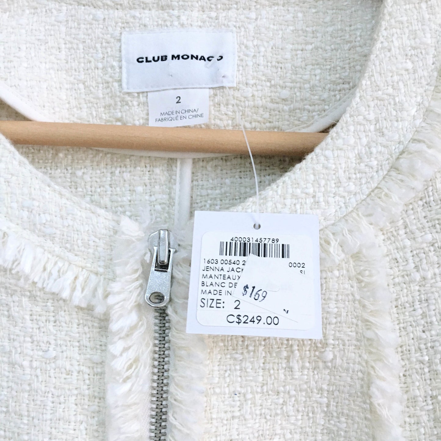 Club Monaco Jenna tweed Jacket - size 2 - NWT