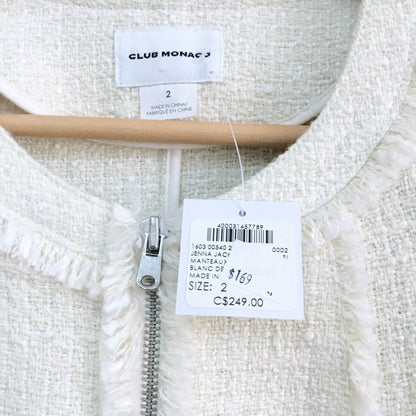 Club Monaco Jenna tweed Jacket - size 2 - NWT