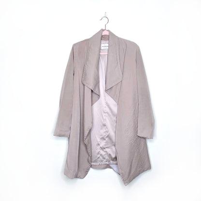 club monaco tan kartuska open trench coat - size xs