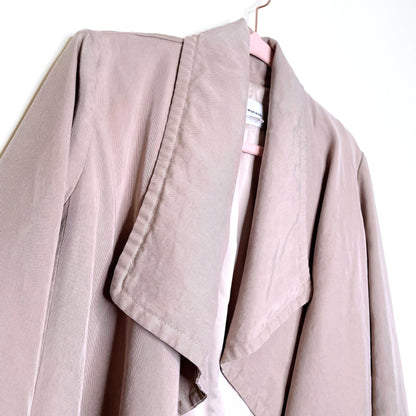 club monaco tan kartuska open trench coat - size xs