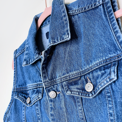 vintage 90s club monaco denim vest - size small