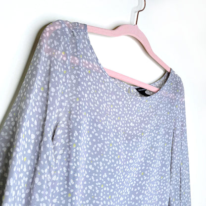 club monaco silk chiffon floral shift dress with slip - size 00