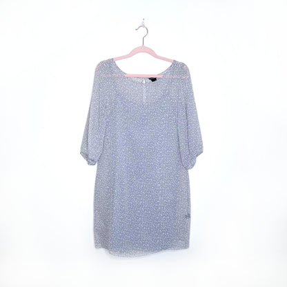 club monaco silk chiffon floral shift dress with slip - size 00