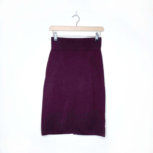 club monaco pull on sweater knit pencil skirt - size xs