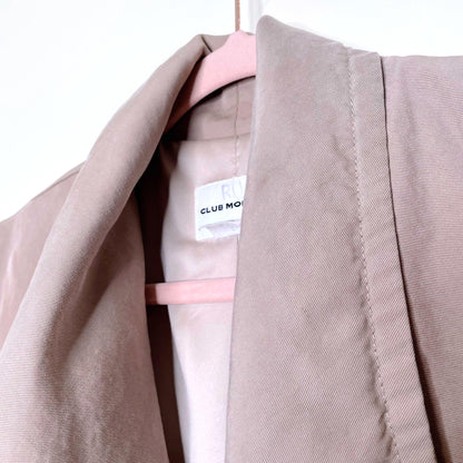 club monaco tan kartuska open trench coat - size xs