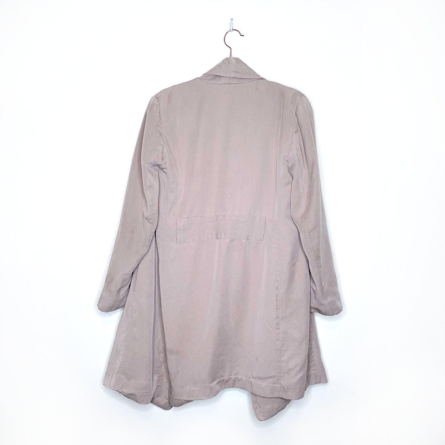 club monaco tan kartuska open trench coat - size xs