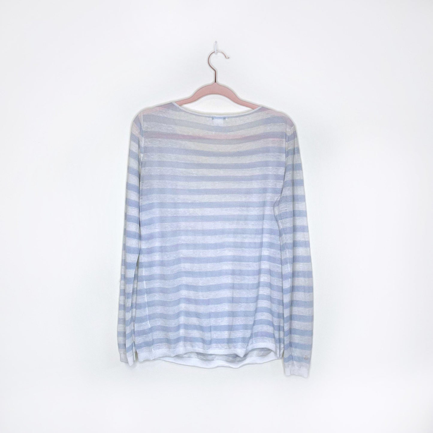 club monaco linen striped lightweight sweater - size small