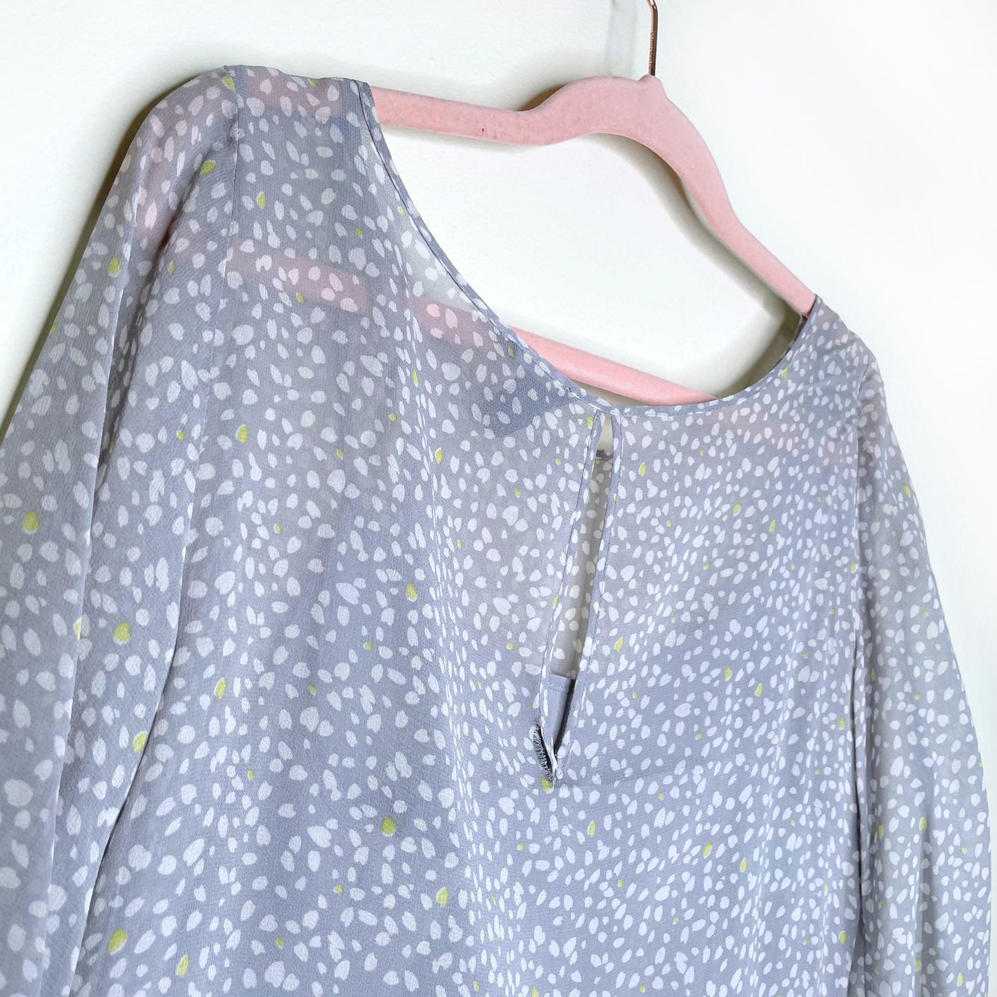 club monaco silk chiffon floral shift dress with slip - size 00