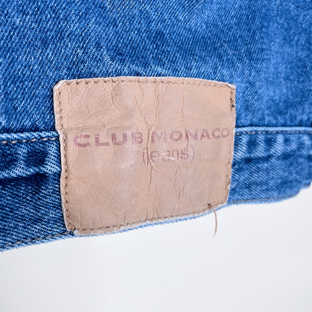 vintage 90s club monaco denim vest - size small