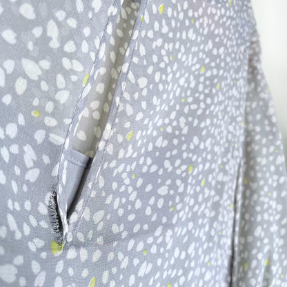 club monaco silk chiffon floral shift dress with slip - size 00