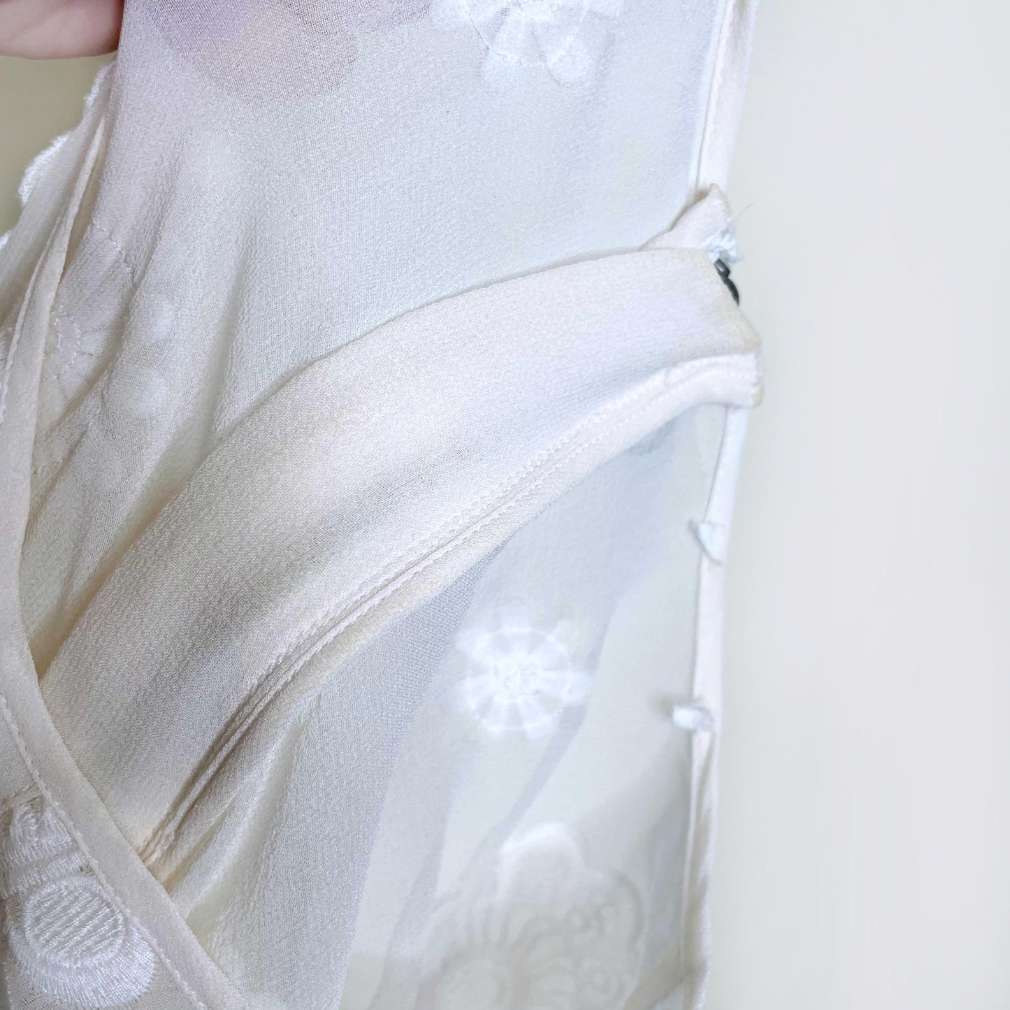 club monaco silk chiffon embroidered cover-up - size small