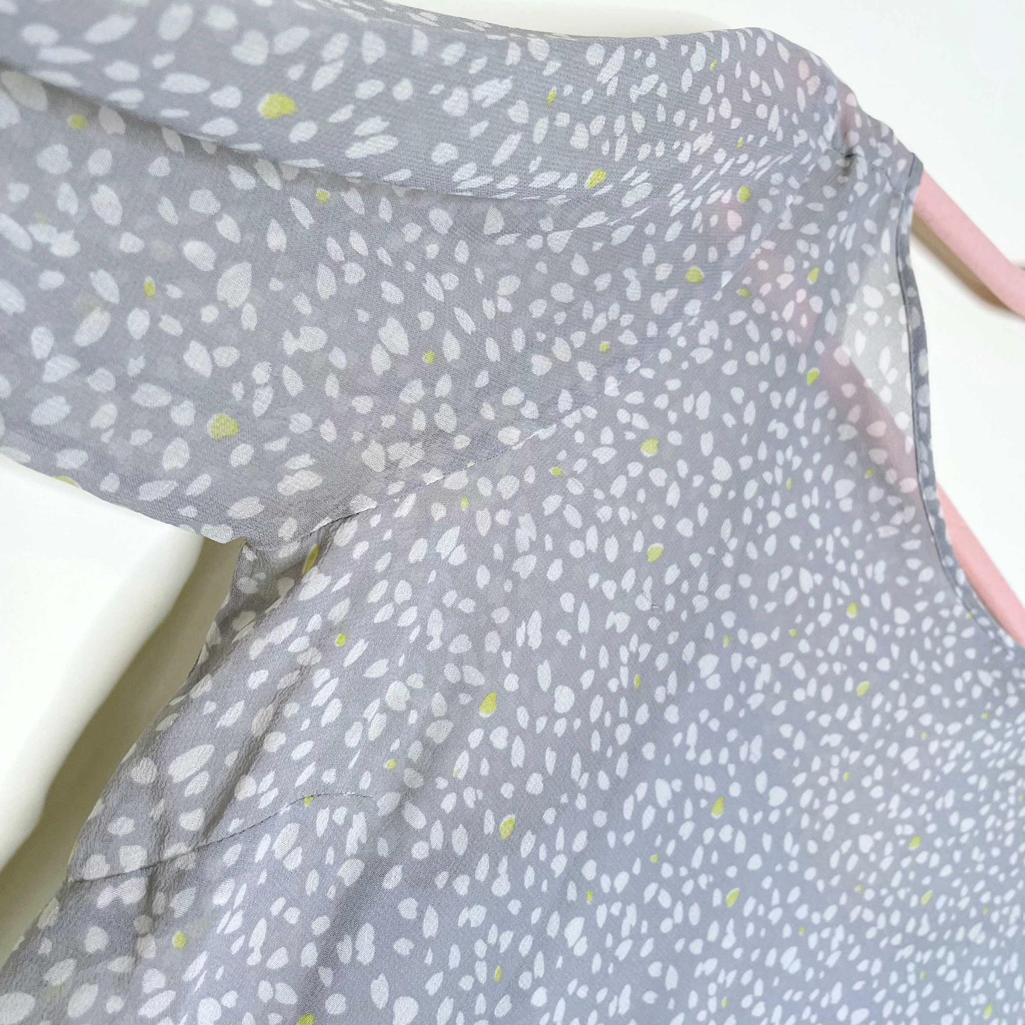 club monaco silk chiffon floral shift dress with slip - size 00