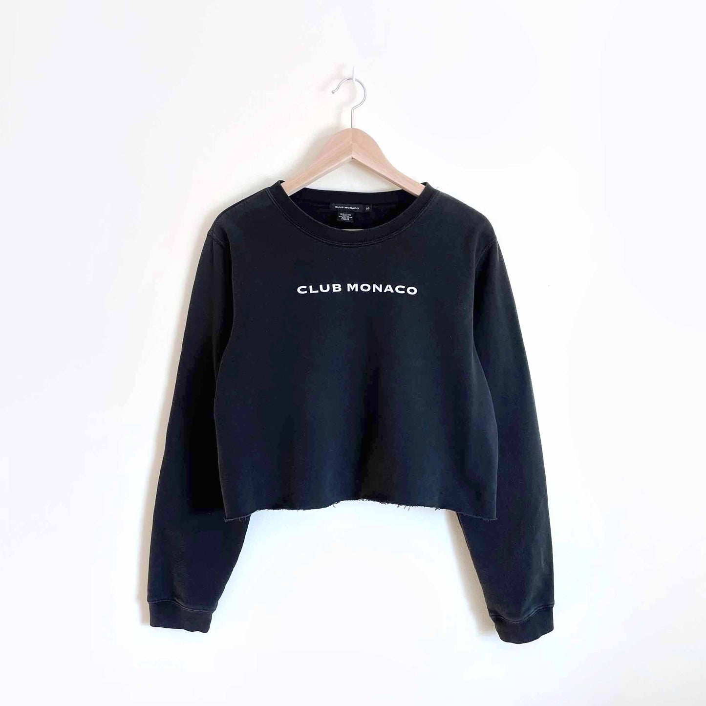 Vintage Club Monaco cropped logo sweatshirt - size Large