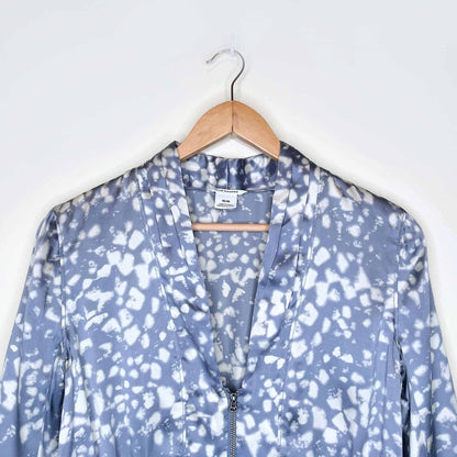 club monaco watercolour silk pleated jacket - size medium