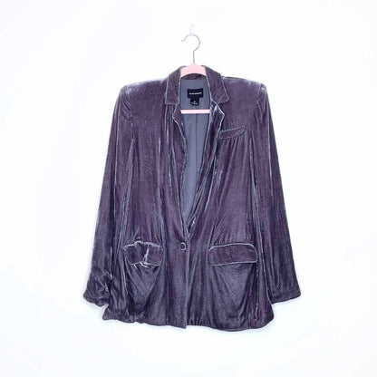 club monaco silk-blend velvet blazer - size 00