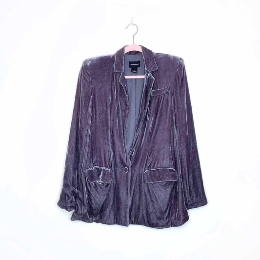 club monaco silk-blend velvet blazer - size 00