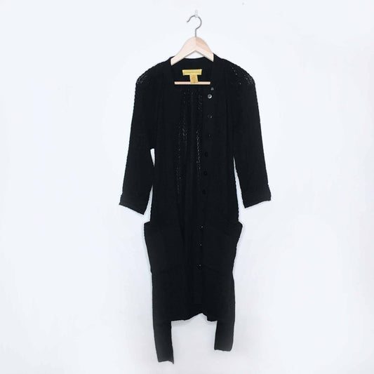 catherine malandrino 100% alpaca duster cardigan - size small