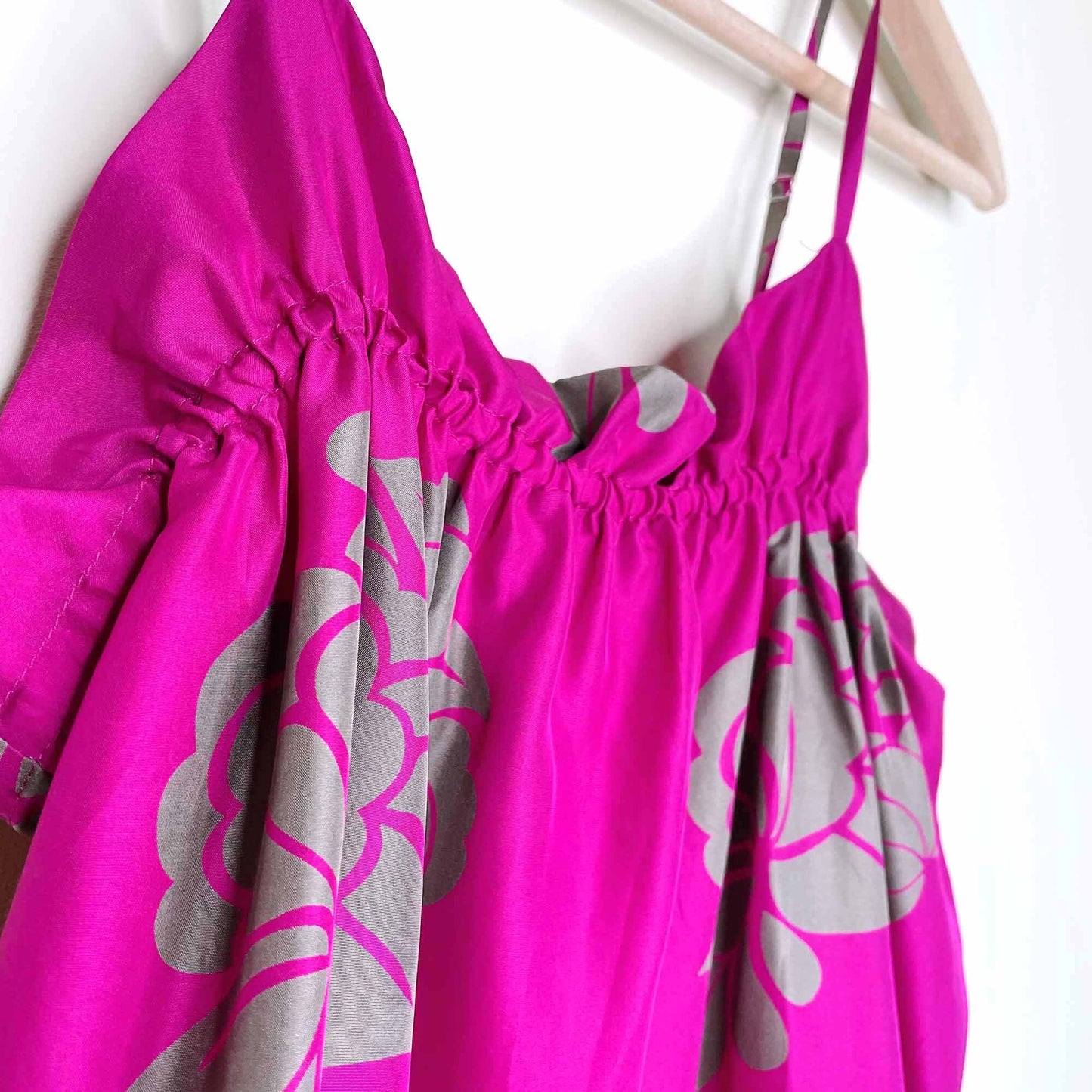 club monaco silk floral stretch top dress - size small