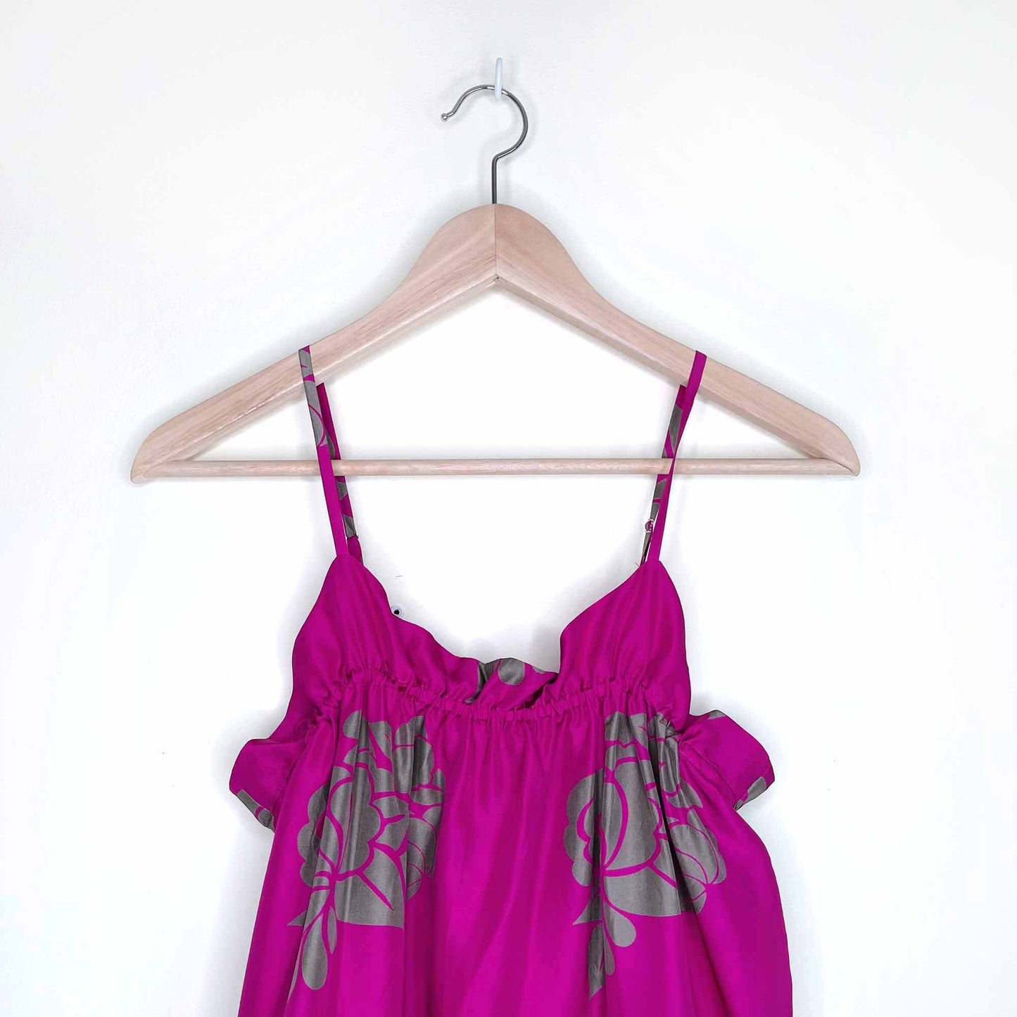 club monaco silk floral stretch top dress - size small