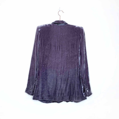 club monaco silk-blend velvet blazer - size 00