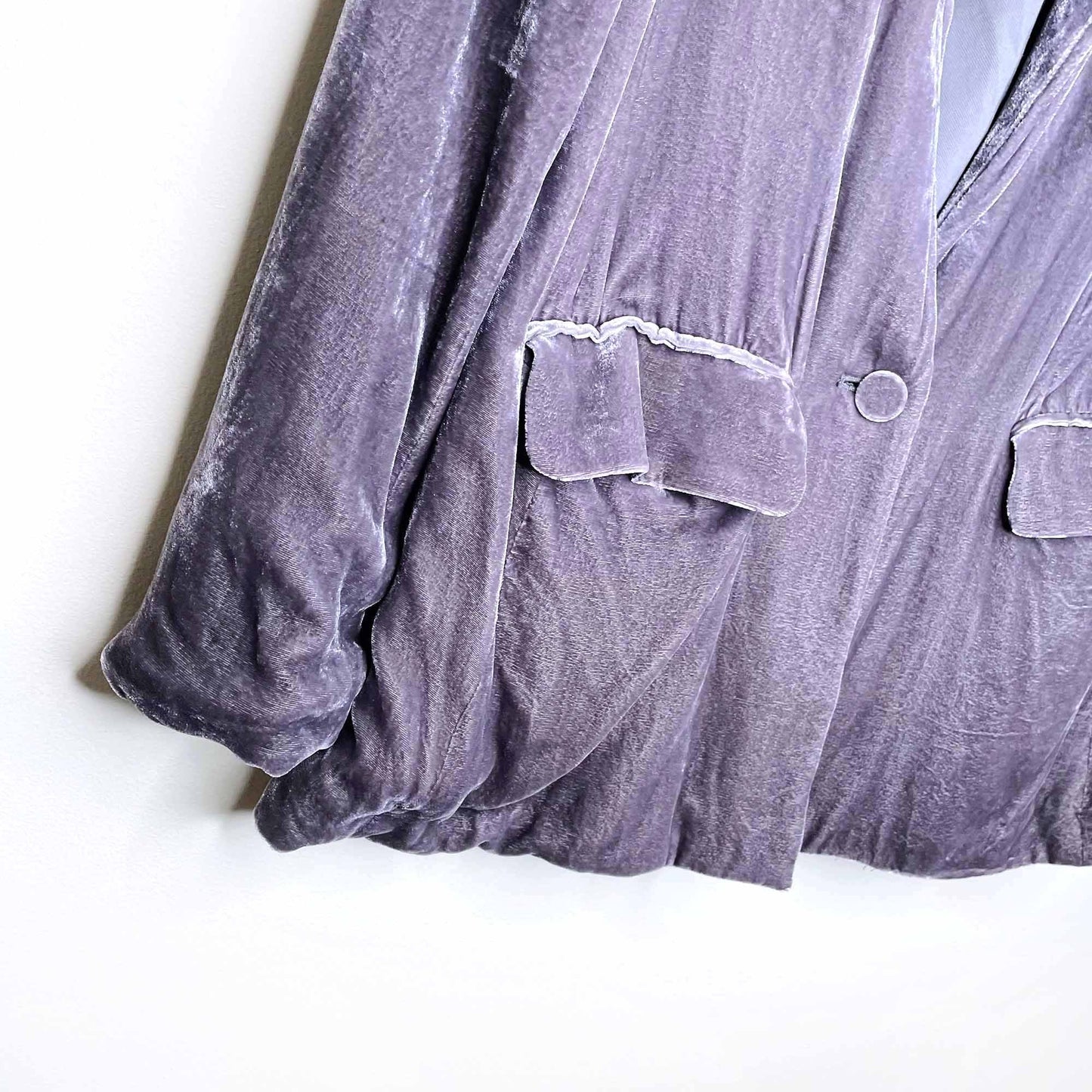 club monaco silk-blend velvet blazer - size 00