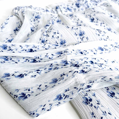 club monaco plumina  floral off shoulder bell sleeve boho top - size xs