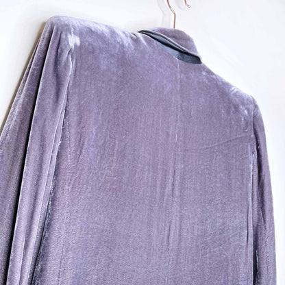 club monaco silk-blend velvet blazer - size 00